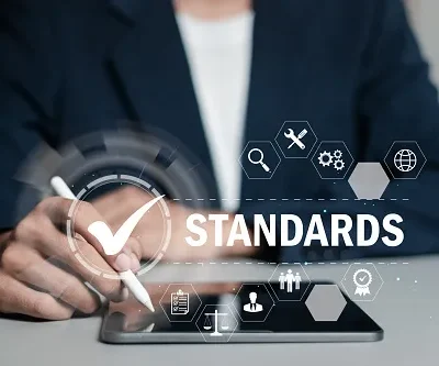 business standard quality control certification business and technology concepts